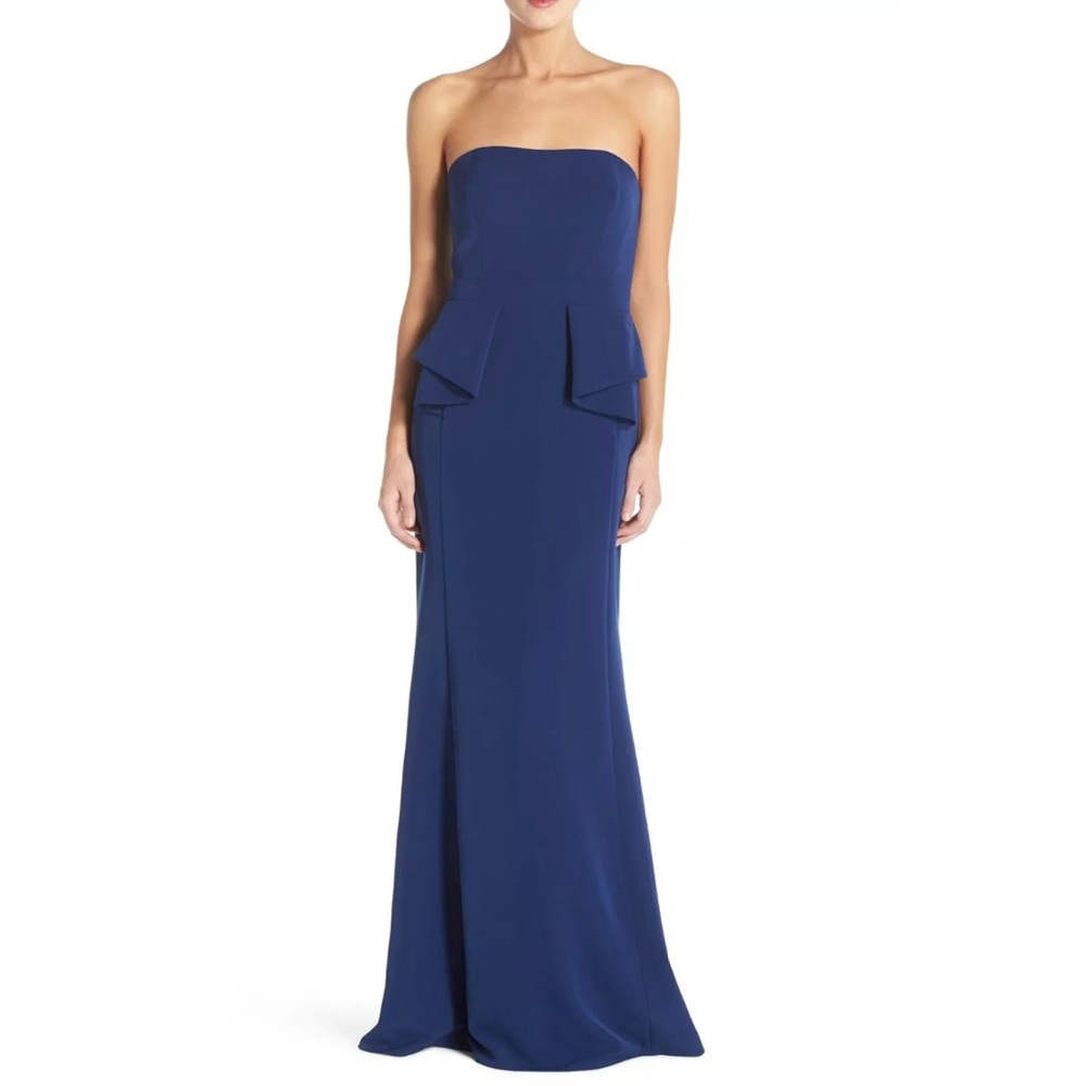 Navy Floor-length Gown: Aidan by Aidan Mattox